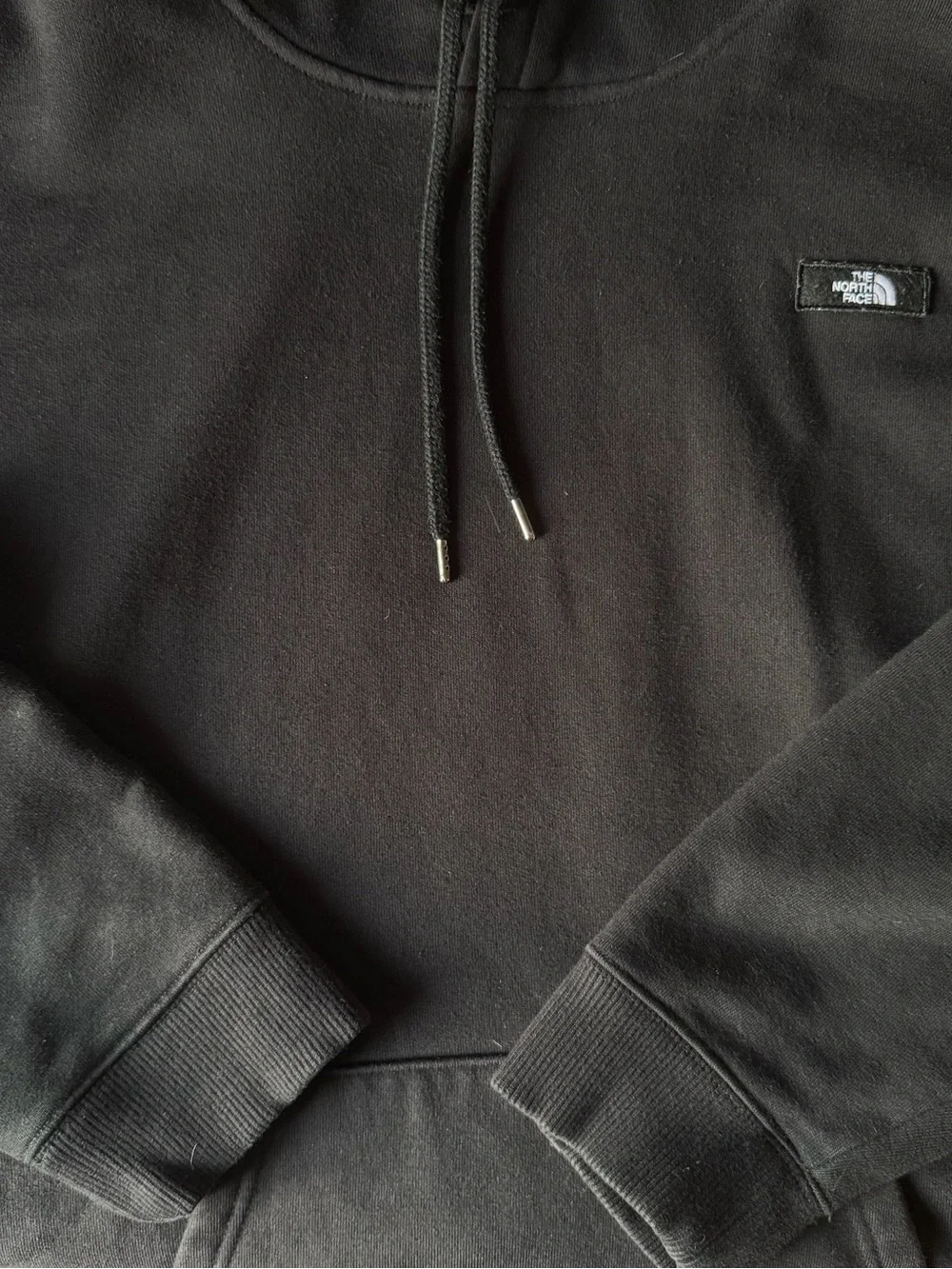 The North Face - Heavyweight Black Pullover Hoodie with Chest Logo